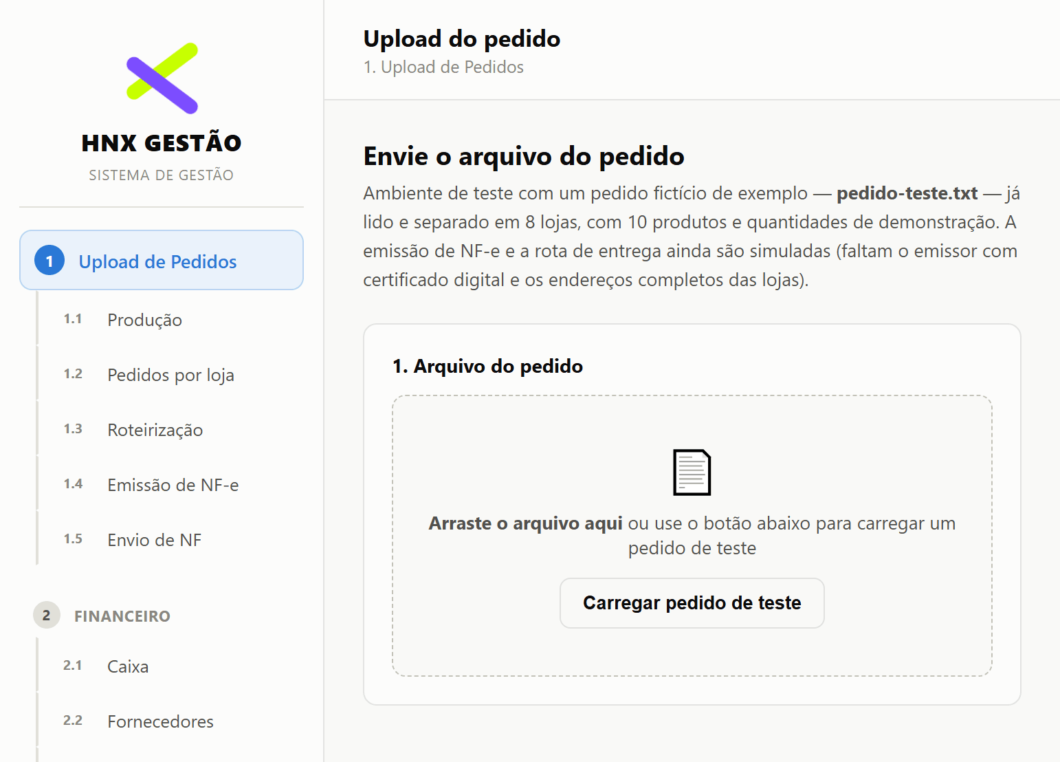 Tela do HNX Gestão